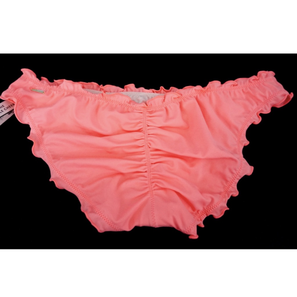 Victoria's Secret The Ruffle Cheeky Neon Nectar Ruched Swim Bikini Bottom Xs